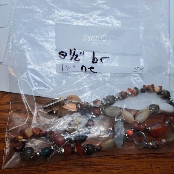 Artisan Made Agate 16" Necklace, 8.5" Bracelet, Set - Picture 7 of 7